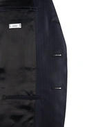 Aida Kostym Ull Kritstrecksrandig Marinblå