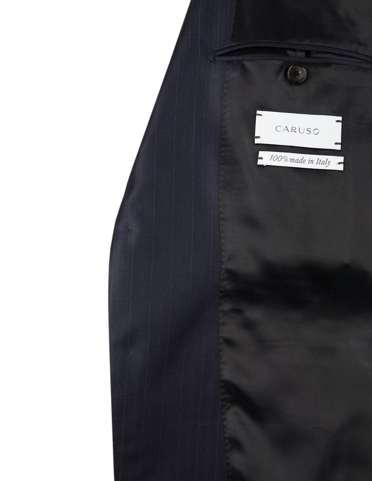 Aida Kostym Ull Kritstrecksrandig Marinblå