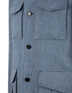 Saba Safari Jacket Linne Ull Blå