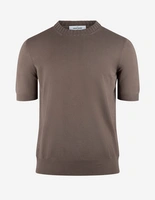 T-Shirt Stickad Gråbeige