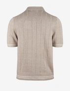 Pikétröja Stickad Retro Tennis Ljusbeige