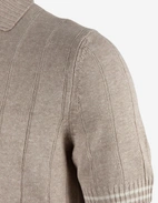 Pikétröja Stickad Retro Tennis Ljusbeige