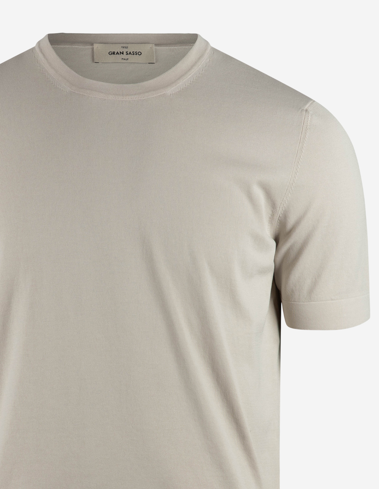 T-shirt Finstickad Bomull Benvit