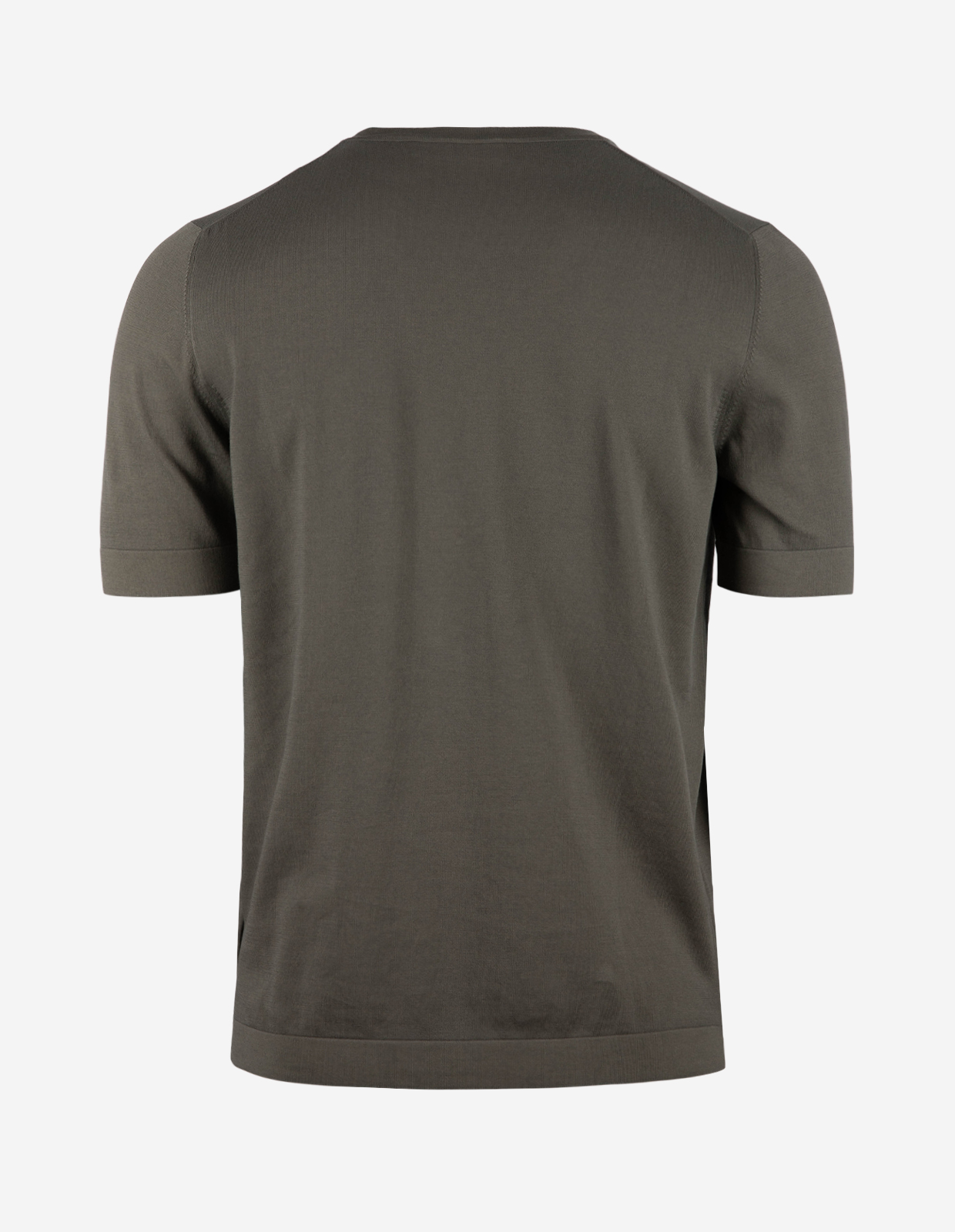 T-shirt Finstickad Bomull Gråbeige