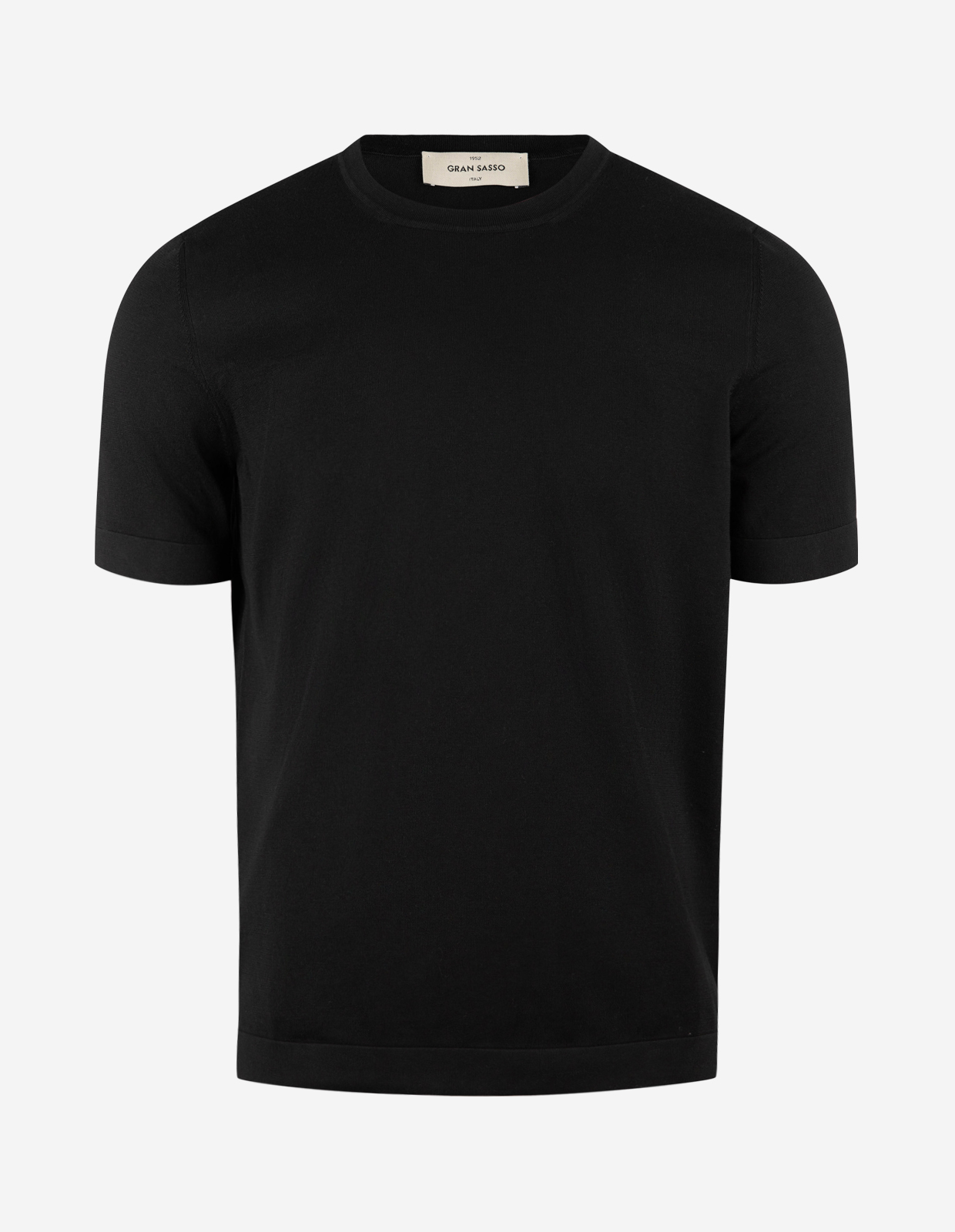 T-shirt Finstickad Bomull Svart