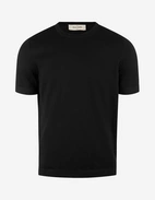 T-shirt Finstickad Bomull Svart