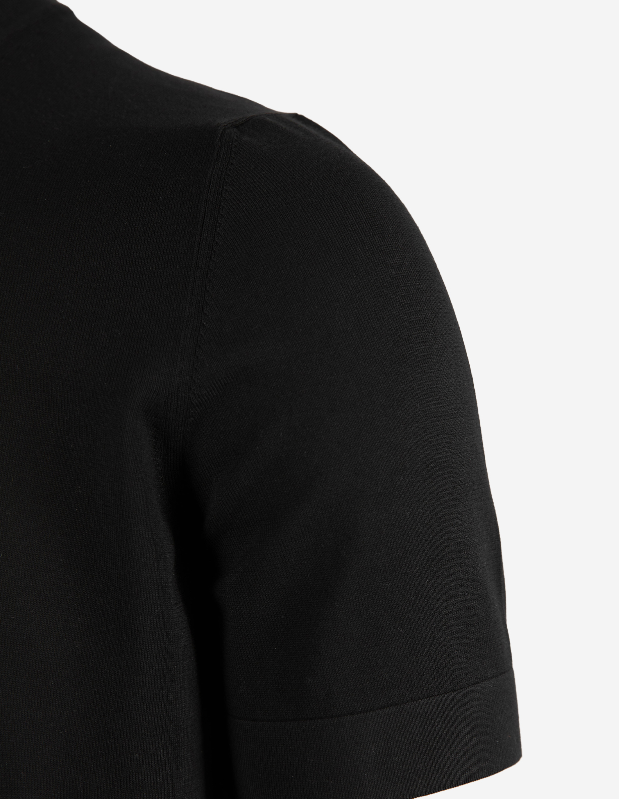 T-shirt Finstickad Bomull Svart