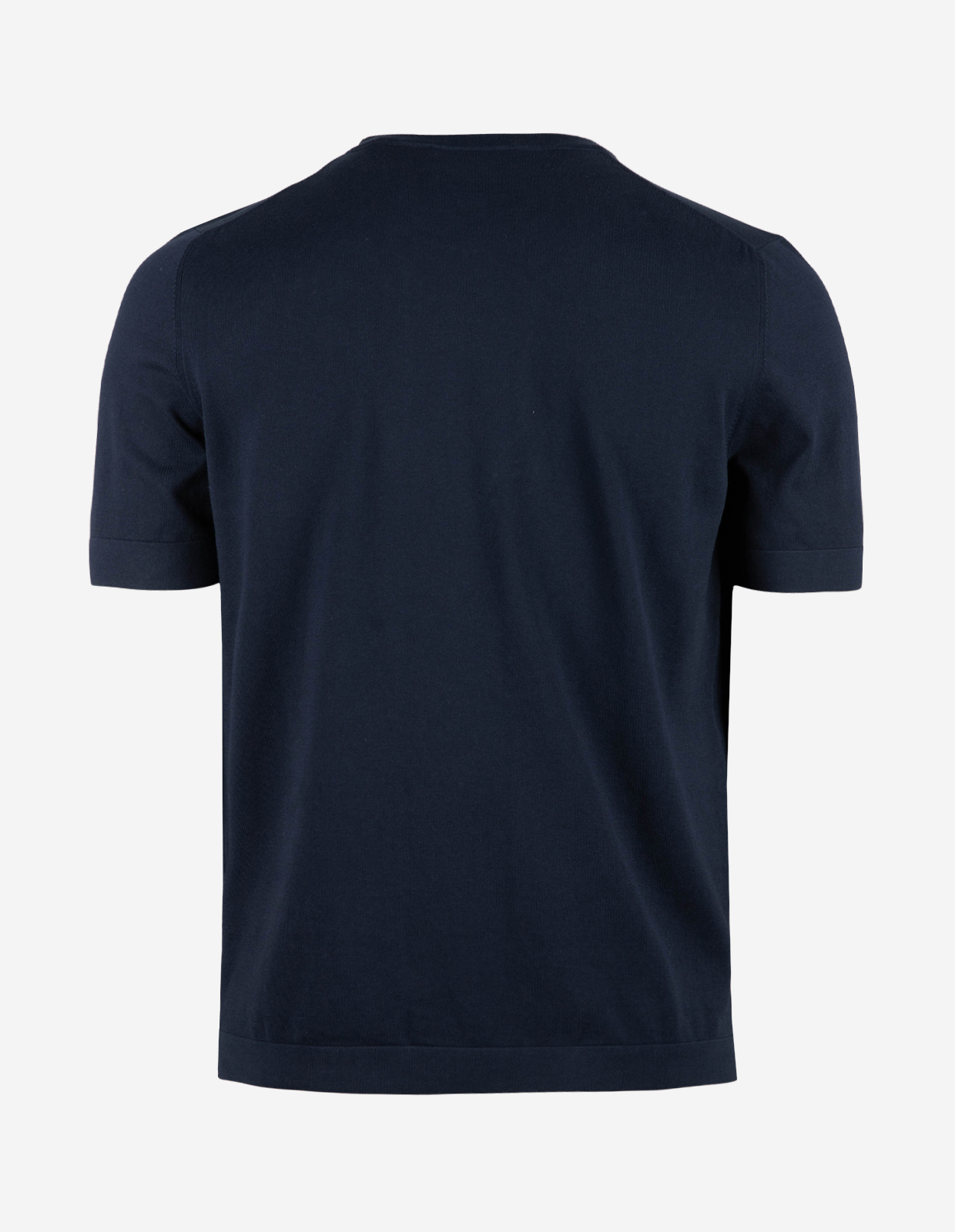 T-shirt Finstickad Bomull Navy
