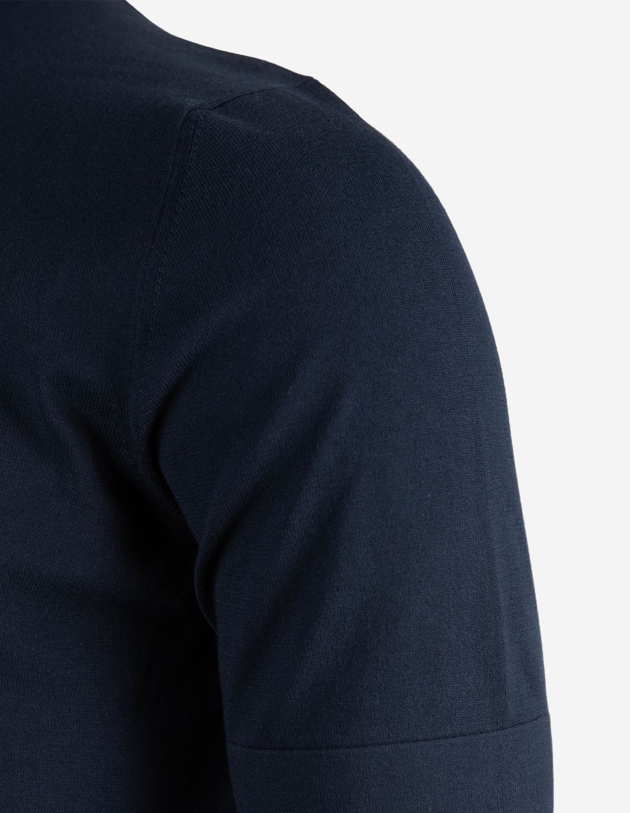 T-shirt Finstickad Bomull Navy