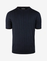 T-shirt Siden Marinblå