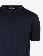 T-shirt Siden Marinblå