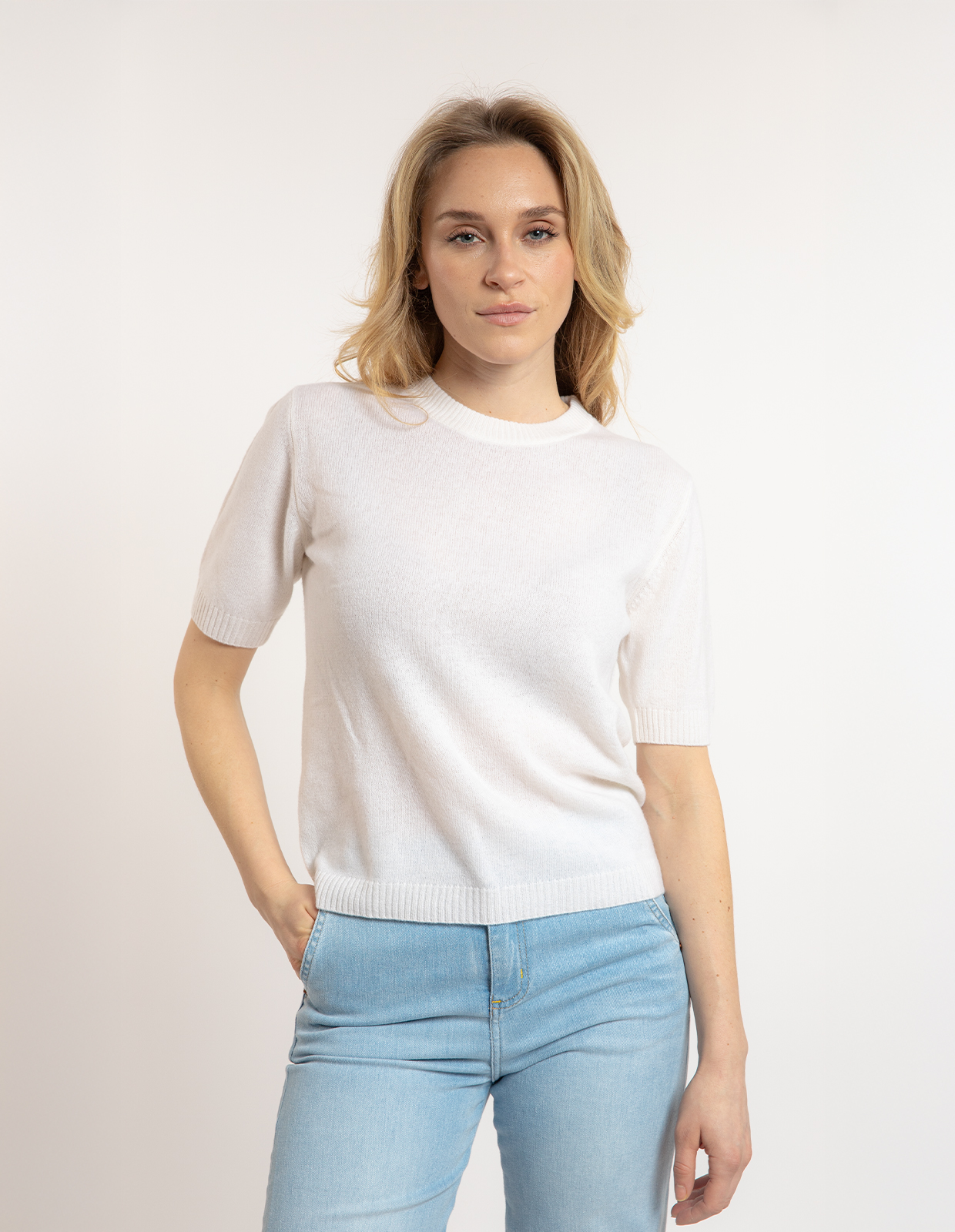 Signe T-shirt Ull/Cashmere Benvit