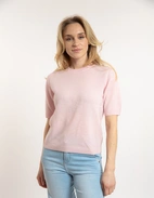 Signe T-shirt Ull/Cashmere Ljusrosa