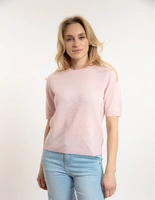 Signe T-shirt Ull/Cashmere Ljusrosa