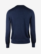 Tröja Rundhals Vintage S Merino Marinblå