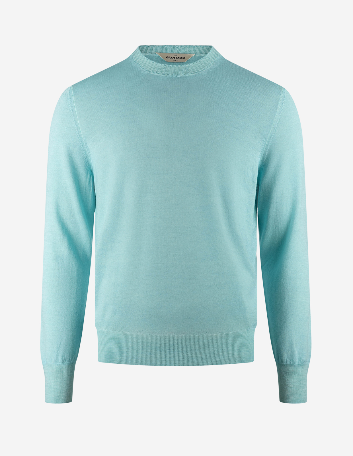 Tröja Rundhals Vintage S Merino Turkos