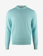 Tröja Rundhals Vintage S Merino Turkos