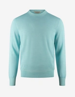 Tröja Rundhals Vintage S Merino Turkos