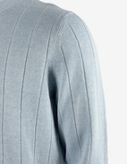 Tröja Rundhals Retroribb Linne Bomull Ljusblå