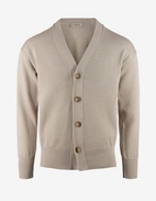 Cardigan Retro Bomull Beige