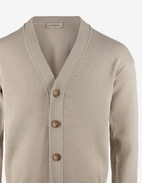 Cardigan Retro Bomull Beige
