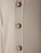 Cardigan Retro Bomull Beige