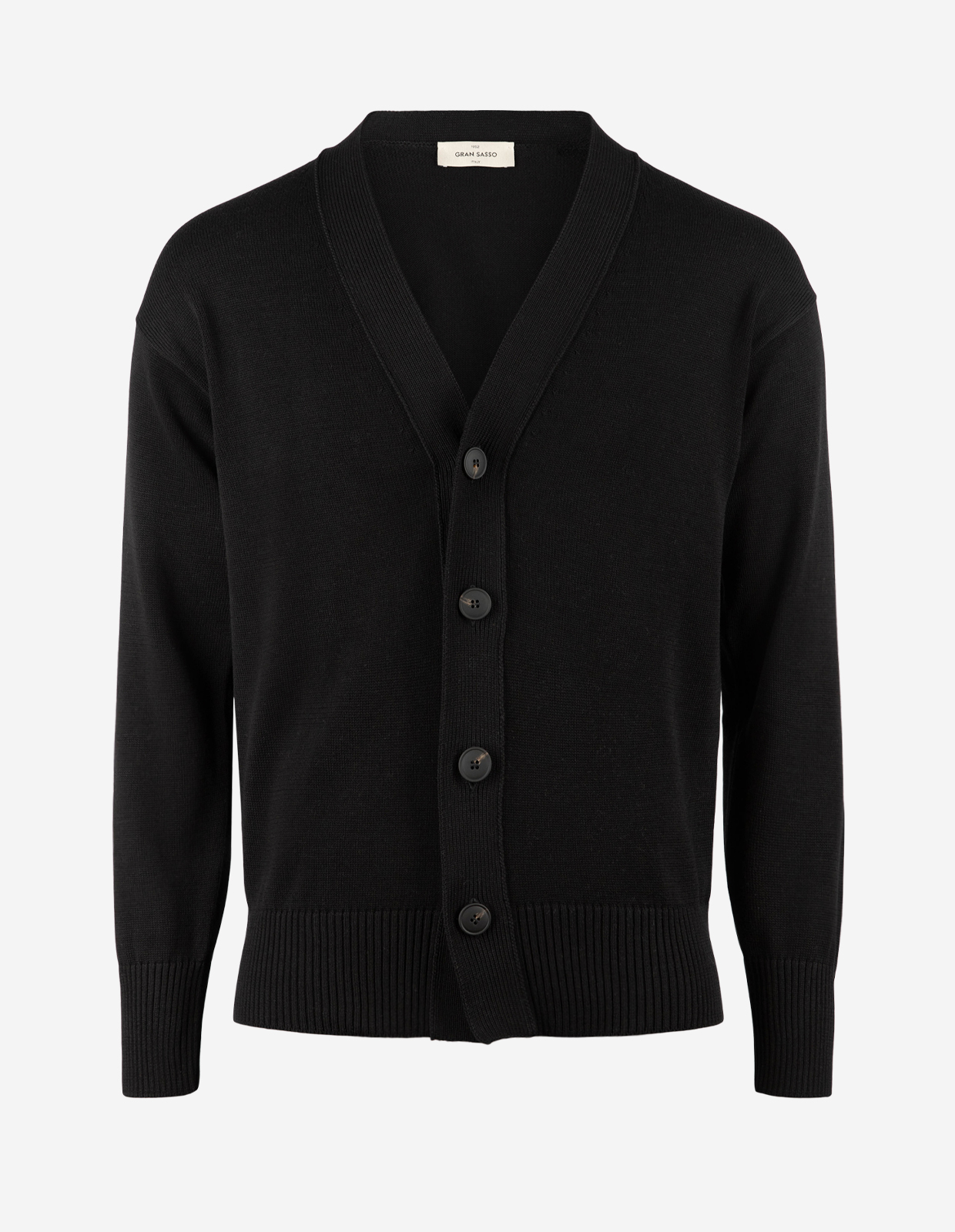 Cardigan Retro Bomull Svart
