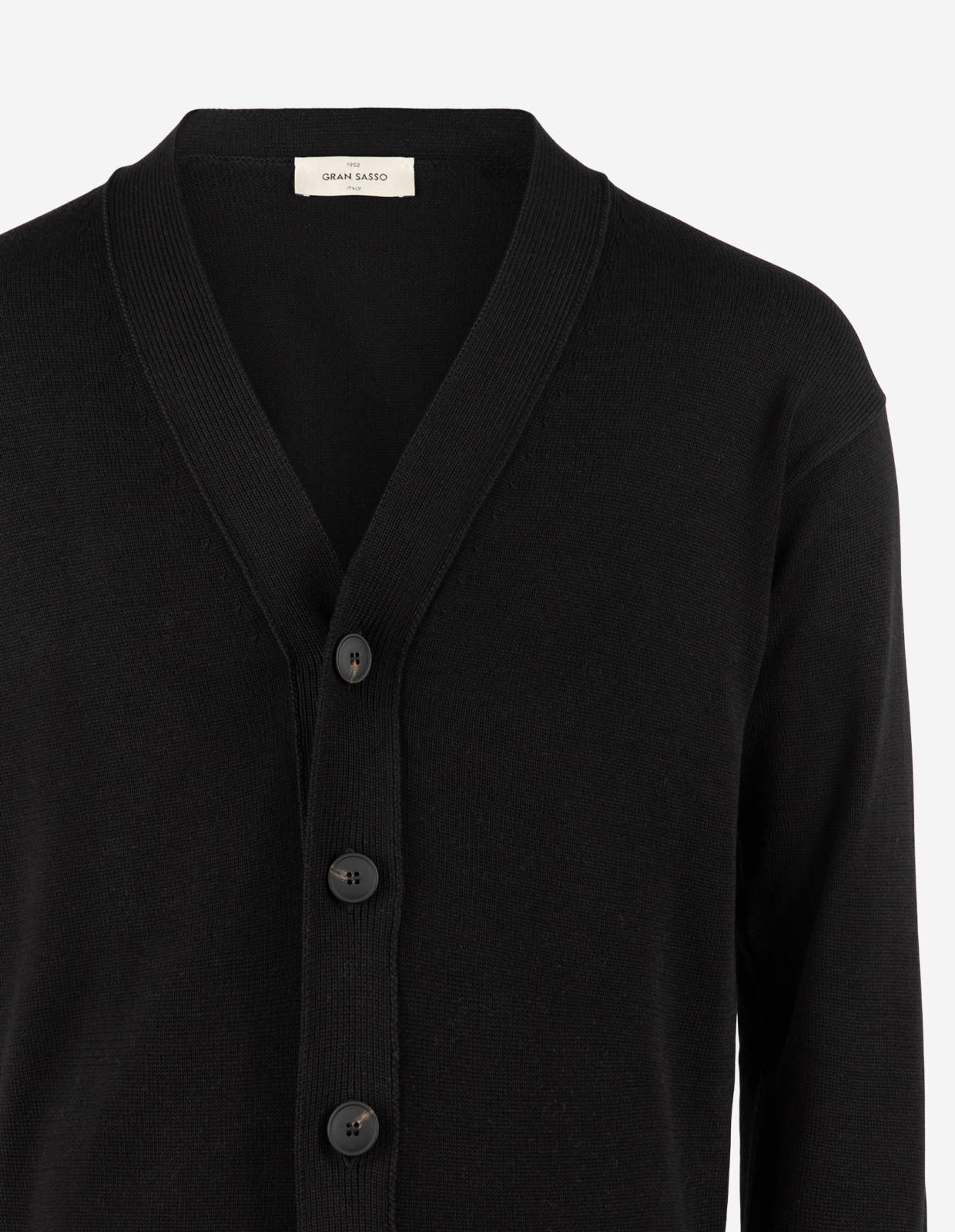 Cardigan Retro Bomull Svart