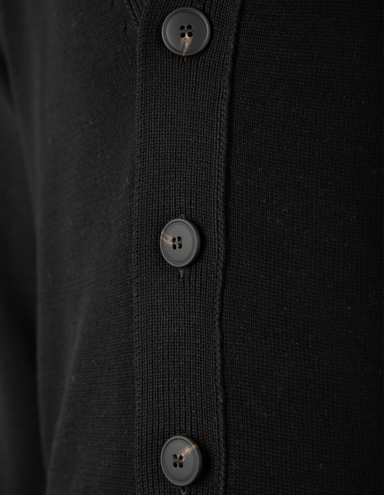 Cardigan Retro Bomull Svart