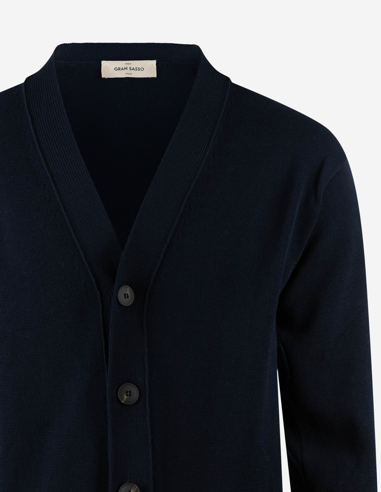 Cardigan Retro Bomull Navy