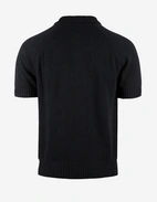 Pikétröja Stickad Raglan Open Collar Navy