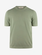 T-shirt Finstickad Bomull Ljusgrön