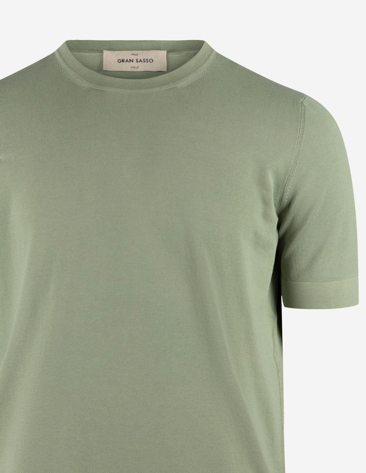 T-shirt Finstickad Bomull Ljusgrön