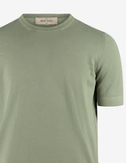 T-shirt Finstickad Bomull Ljusgrön