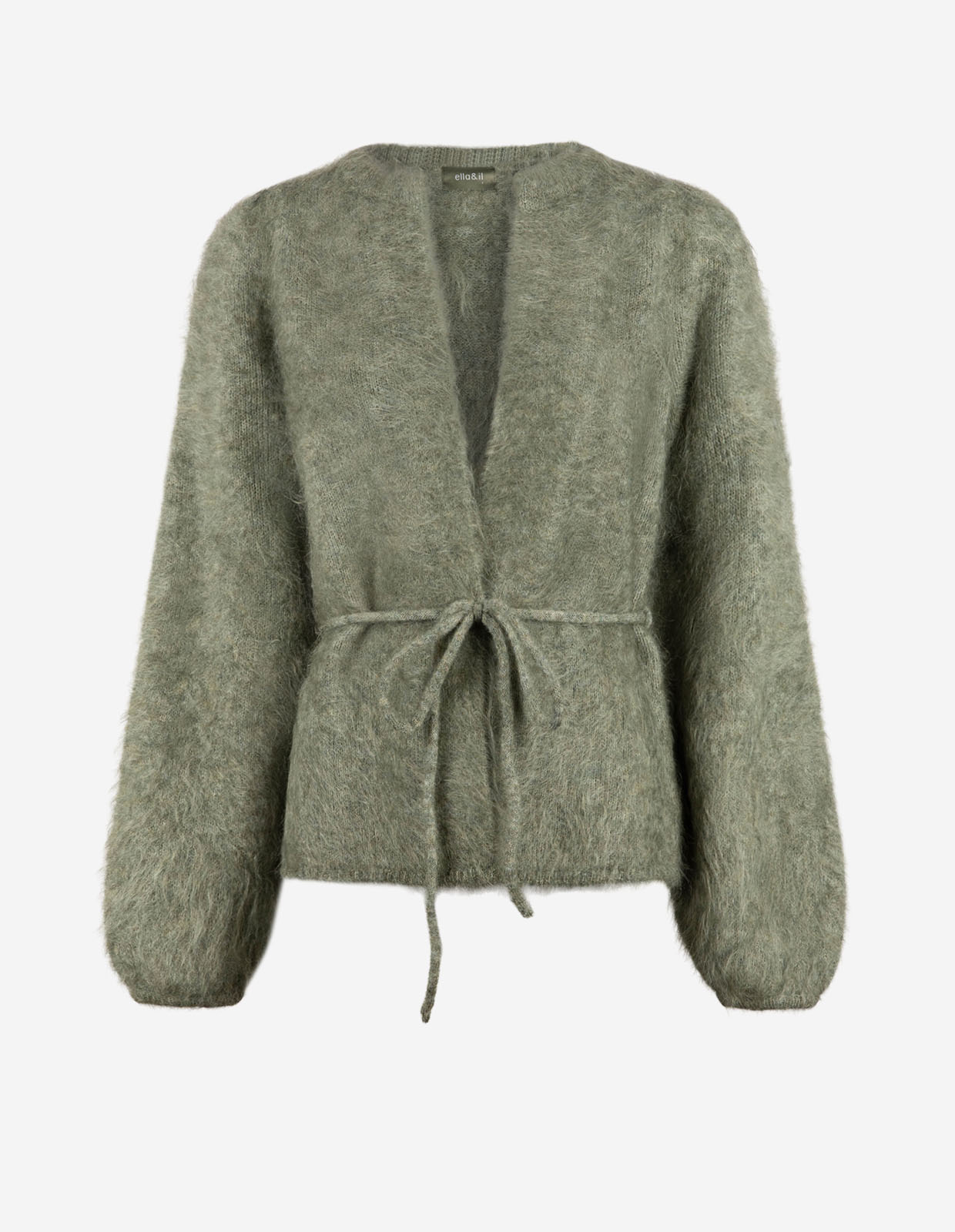 Fredrikke Cardigan Mohair Salviagrön