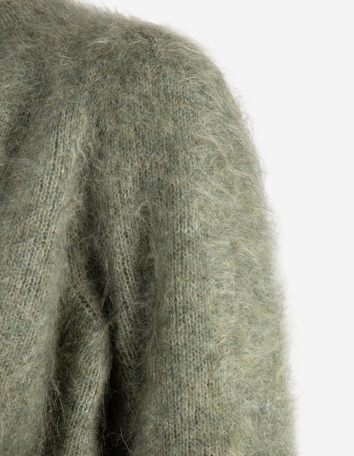 Fredrikke Cardigan Mohair Salviagrön