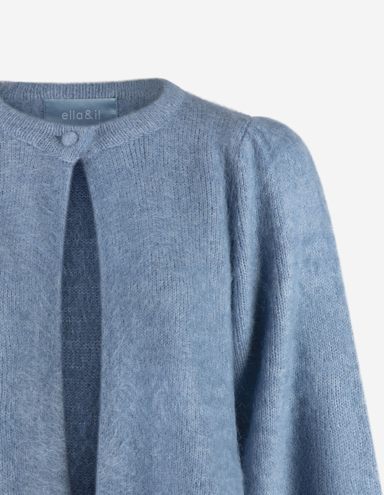 Amelia Cardigan Mohair Denimblå