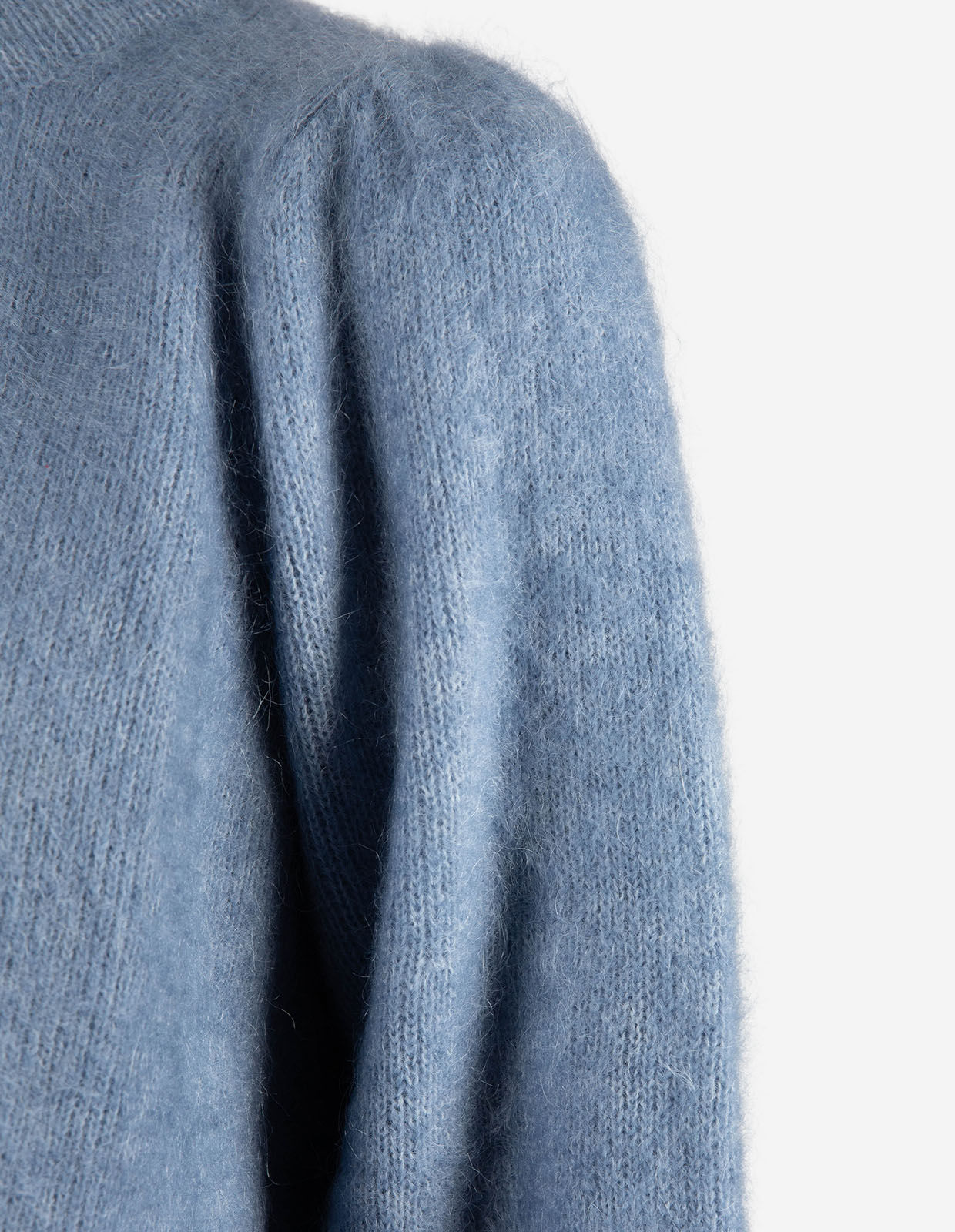 Amelia Cardigan Mohair Denimblå