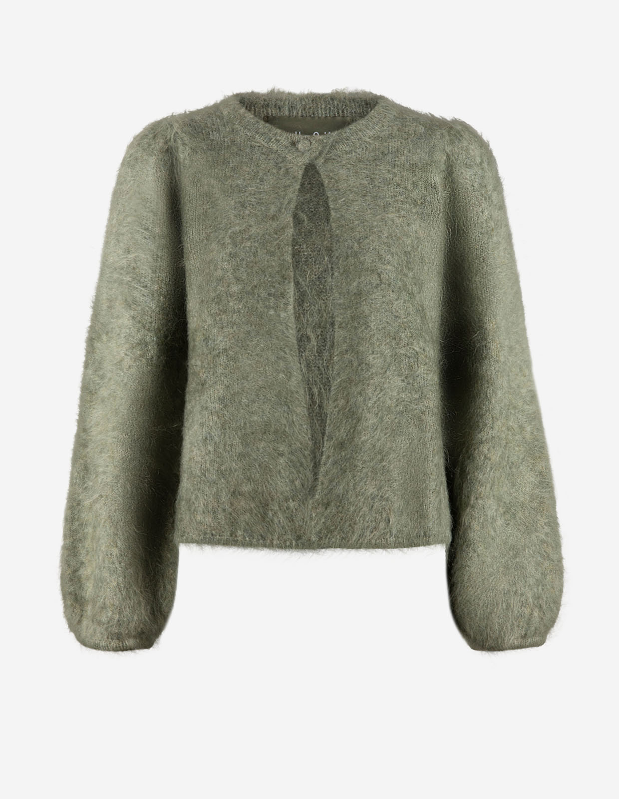 Amelia Cardigan Mohair Salviagrön