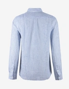 Mimmi Skjorta Linne Vit/Blå