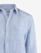 Mimmi Skjorta Linne Vit/Blå