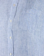 Mimmi Skjorta Linne Vit/Blå