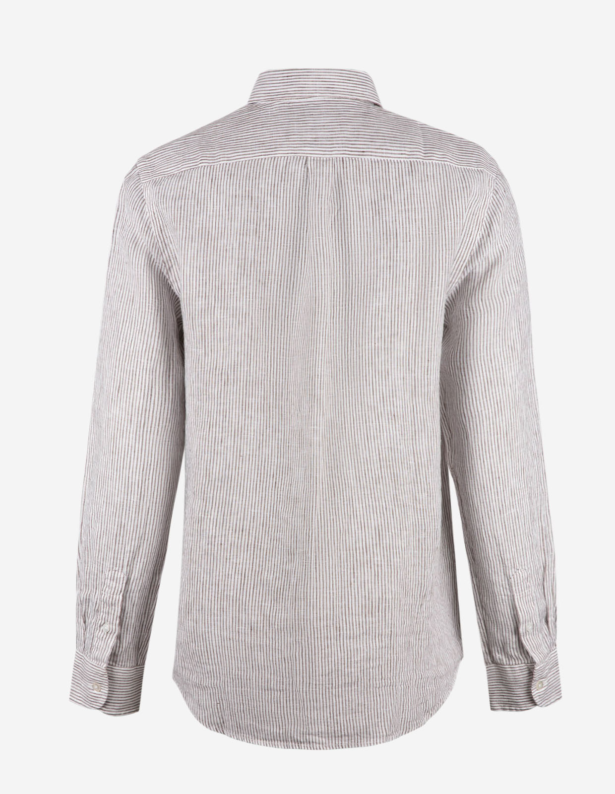 Mimmi Skjorta Linne Vit/Brun