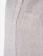 Mimmi Skjorta Linne Vit/Brun