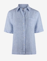 Moa SS Skjorta Vit/Blå