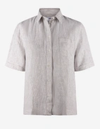 Moa SS Skjorta Vit/Brun