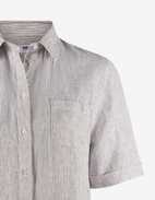 Moa SS Skjorta Vit/Brun