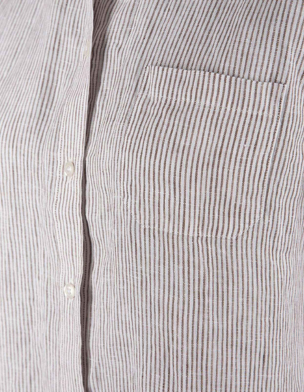 Moa SS Skjorta Vit/Brun