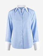 Molly Skjorta Ljusblå/Vit