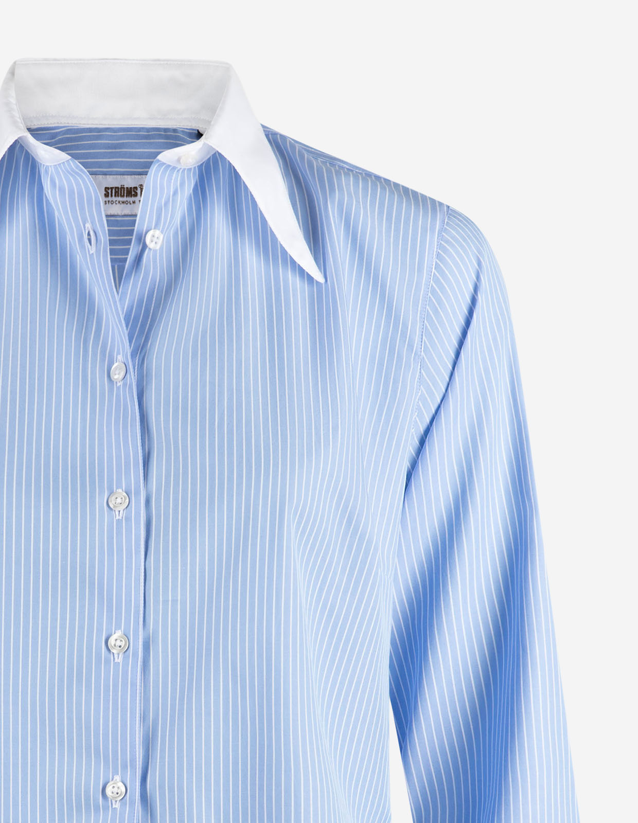 Molly Skjorta Ljusblå/Vit